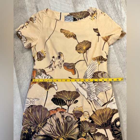 Anthropologie Floreat Snowy Egret Dress - Picture 9 of 11